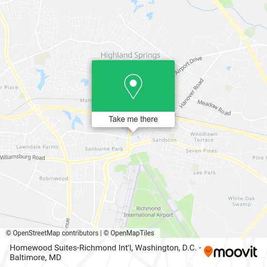 Homewood Suites-Richmond Int'l map