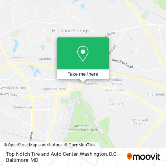 Top Notch Tire and Auto Center map