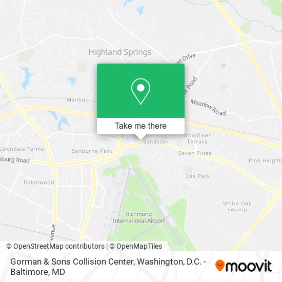 Gorman & Sons Collision Center map