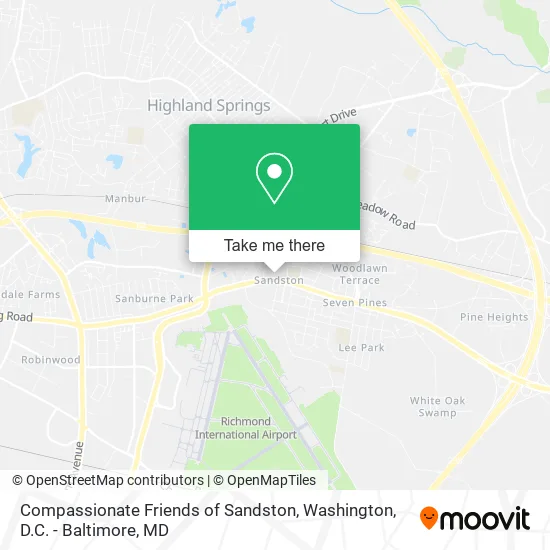 Compassionate Friends of Sandston map