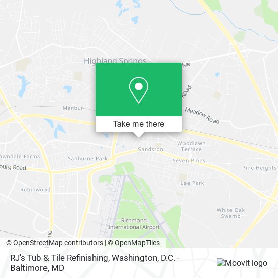 Mapa de RJ's Tub & Tile Refinishing