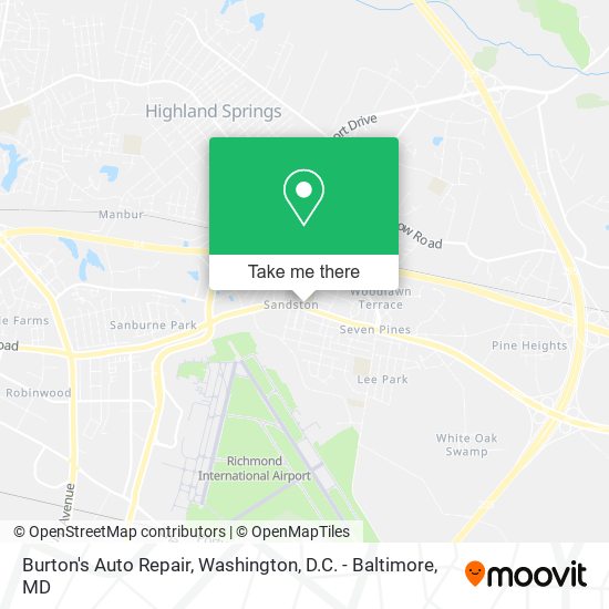 Burton's Auto Repair map