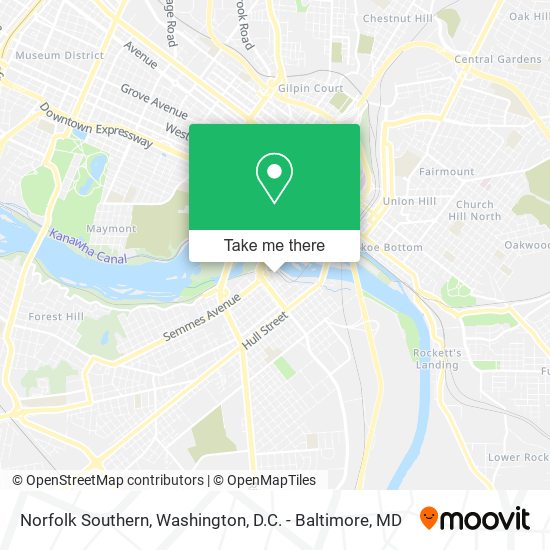 Mapa de Norfolk Southern
