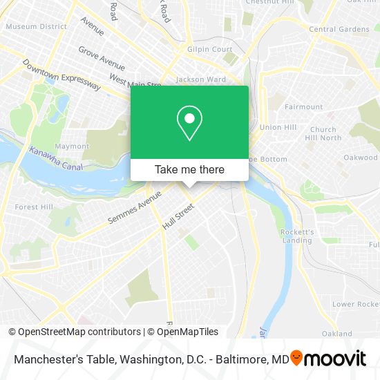 Manchester's Table map