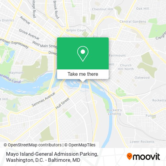 Mayo Island-General Admission Parking map