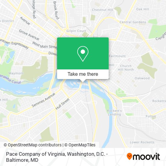 Pace Company of Virginia map