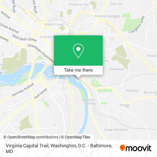 Virginia Capital Trail map