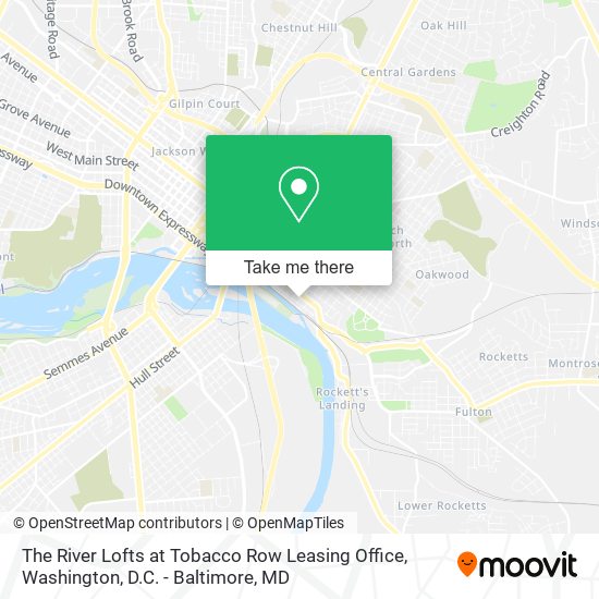 The River Lofts at Tobacco Row Leasing Office map
