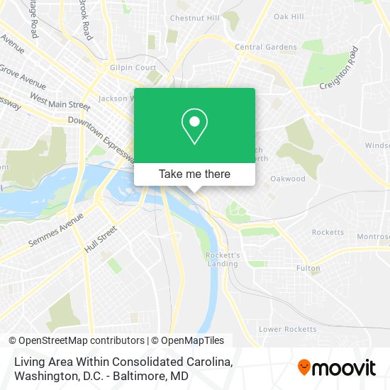 Mapa de Living Area Within Consolidated Carolina
