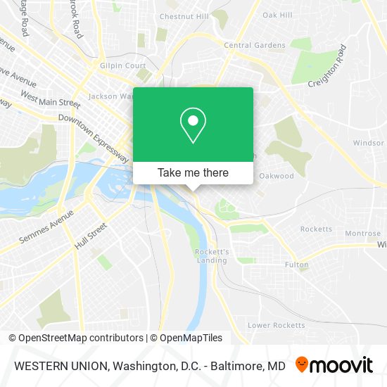 WESTERN UNION map