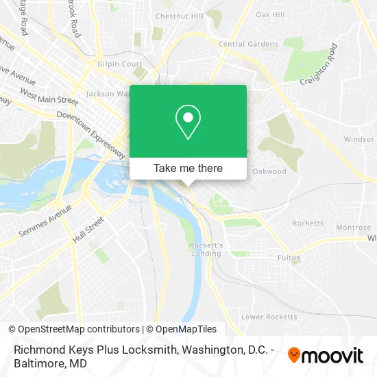 Richmond Keys Plus Locksmith map