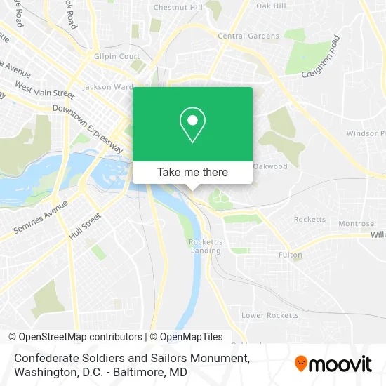 Confederate Soldiers and Sailors Monument map