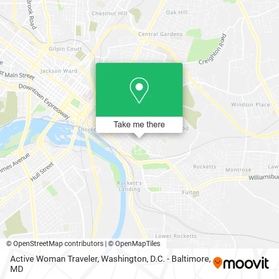 Active Woman Traveler map