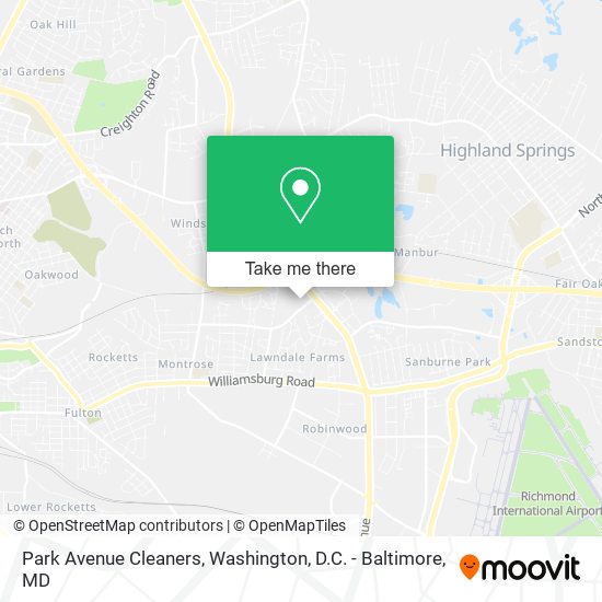 Park Avenue Cleaners map