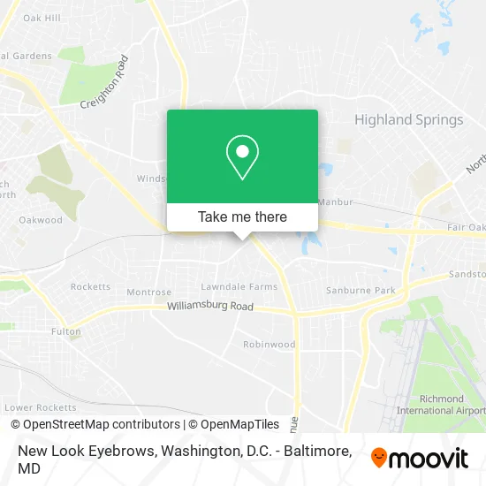 New Look Eyebrows map