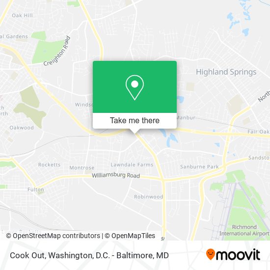 Mapa de Cook Out