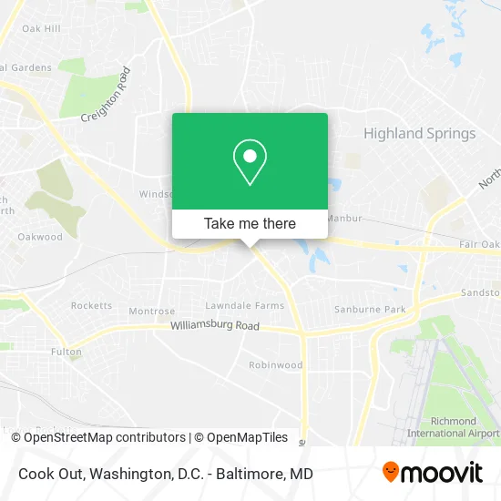 Cook Out map