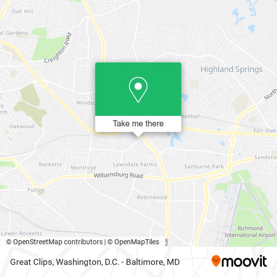Mapa de Great Clips