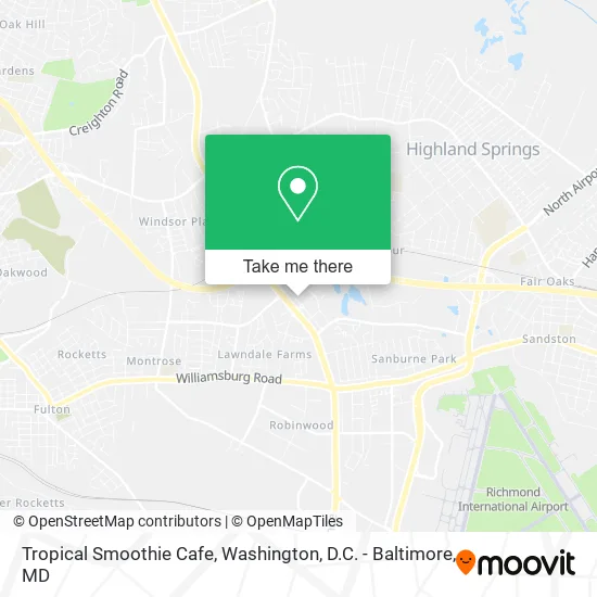 Tropical Smoothie Cafe map