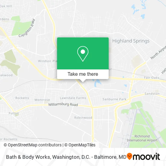 Bath & Body Works map