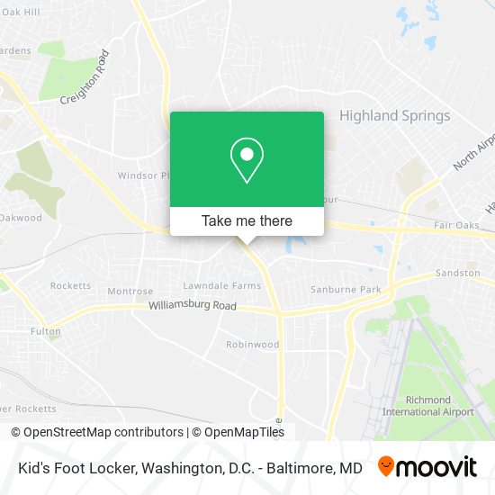 Kid's Foot Locker map