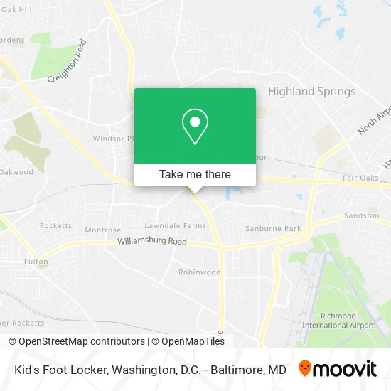 Kid's Foot Locker map