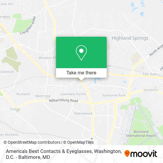 America's Best Contacts & Eyeglasses map