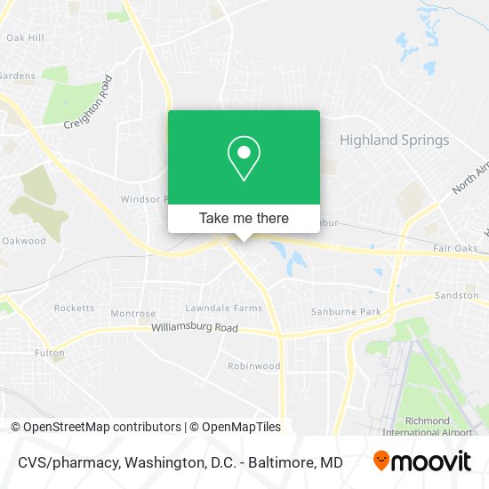 Mapa de CVS/pharmacy