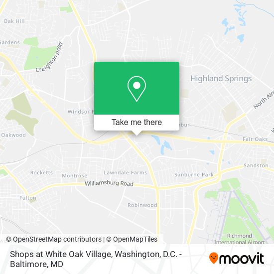 Shops at White Oak Village map