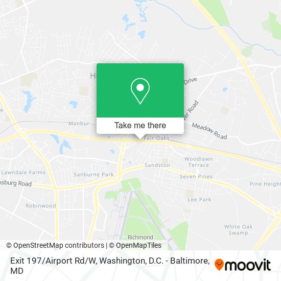 Exit 197/Airport Rd/W map