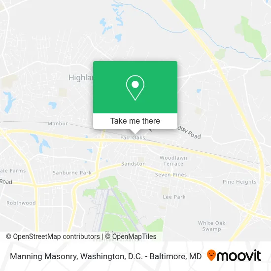 Manning Masonry map