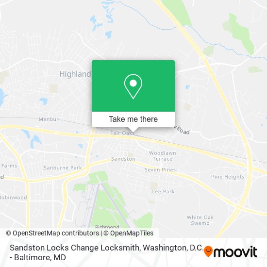 Mapa de Sandston Locks Change Locksmith