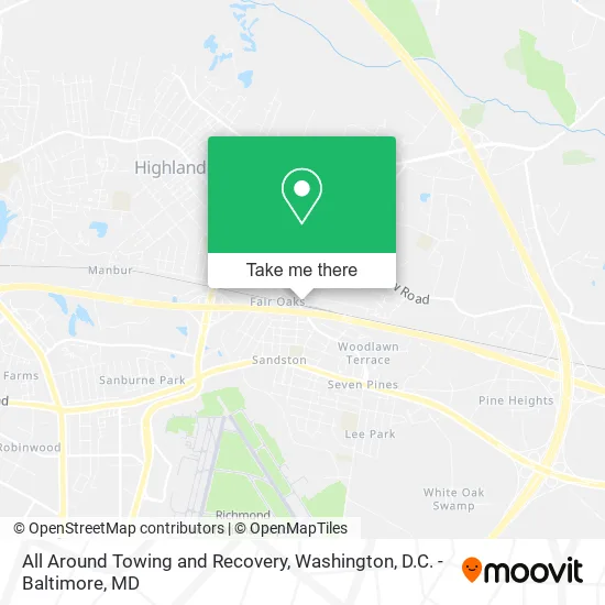 All Around Towing and Recovery map