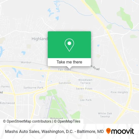 Mashs Auto Sales map