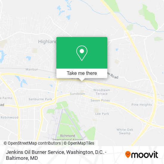 Jenkins Oil Burner Service map