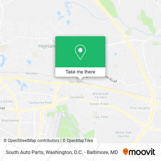 South Auto Parts map