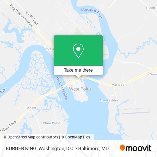 BURGER KING map