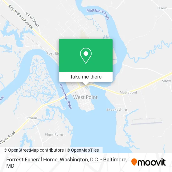Forrest Funeral Home map
