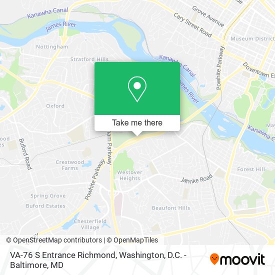 Mapa de VA-76 S Entrance Richmond