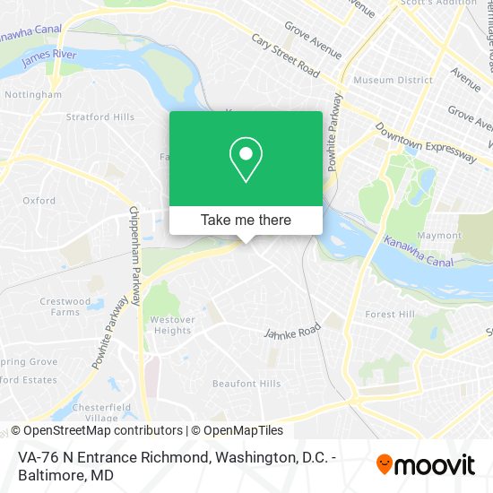VA-76 N Entrance Richmond map