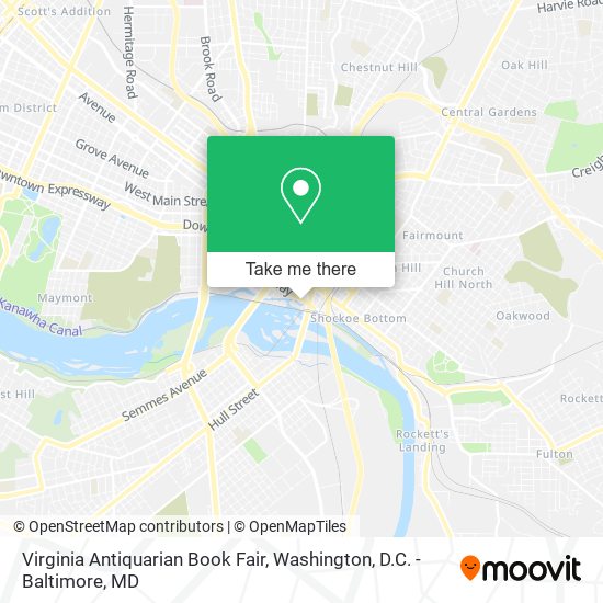 Mapa de Virginia Antiquarian Book Fair