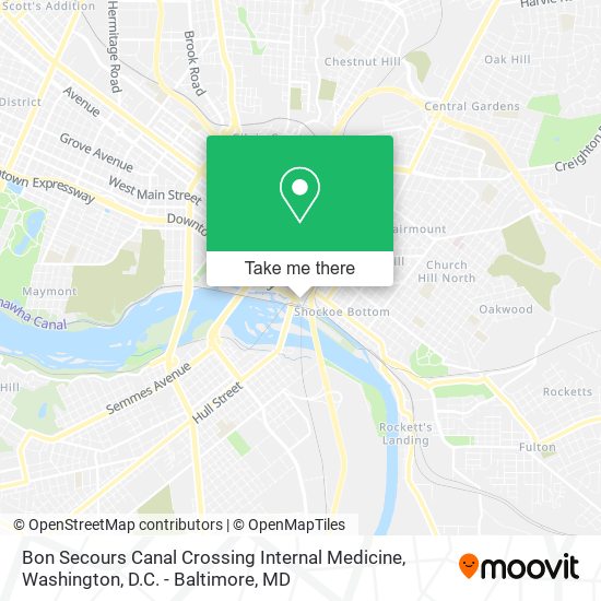 Bon Secours Canal Crossing Internal Medicine map