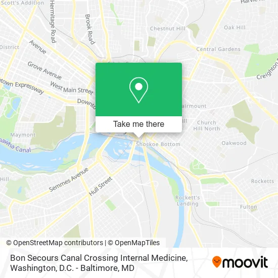Bon Secours Canal Crossing Internal Medicine map