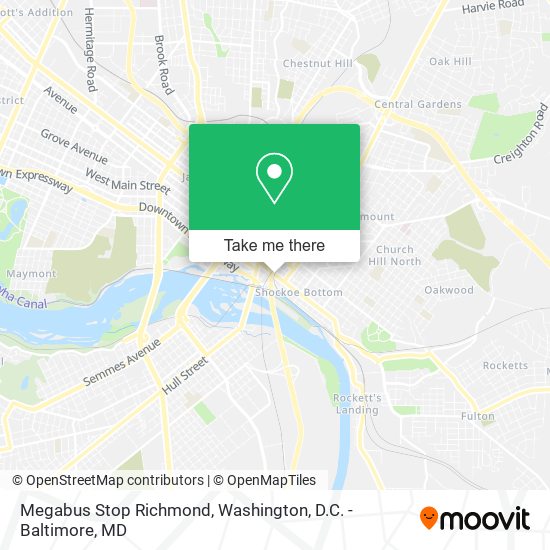 Mapa de Megabus Stop Richmond