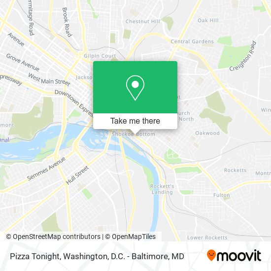 Pizza Tonight map