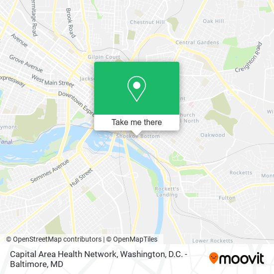 Mapa de Capital Area Health Network