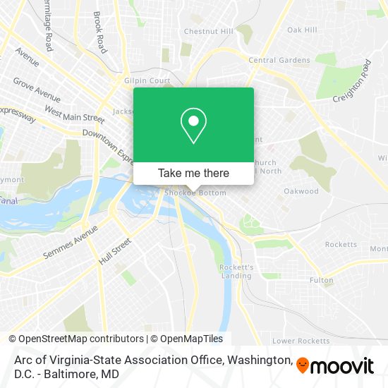 Arc of Virginia-State Association Office map