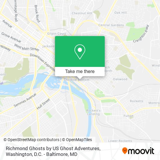 Richmond Ghosts by US Ghost Adventures map