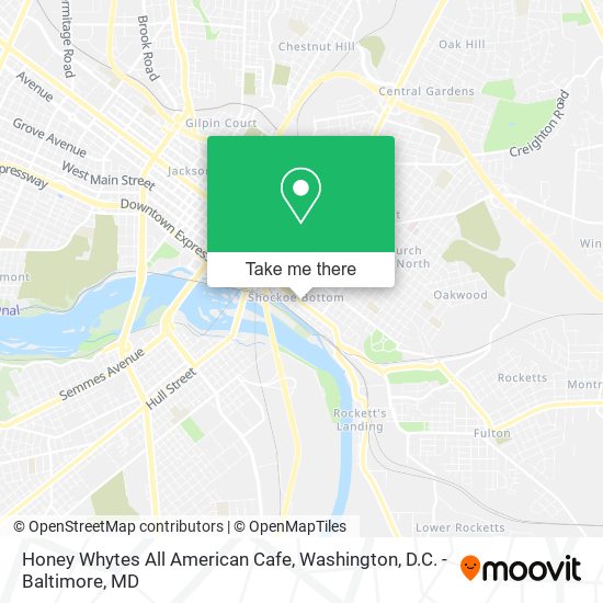 Mapa de Honey Whytes All American Cafe