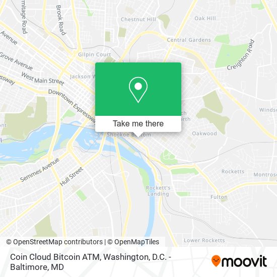 Mapa de Coin Cloud Bitcoin ATM